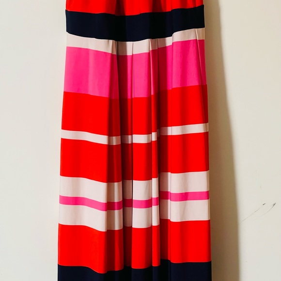 Eliza J striped jersey Maxi Dress with Gold Adjustable chain Collar - Picture 6 of 13